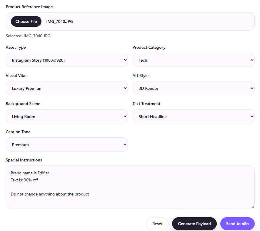 AI Social Post Generator with n8n screenshot 2